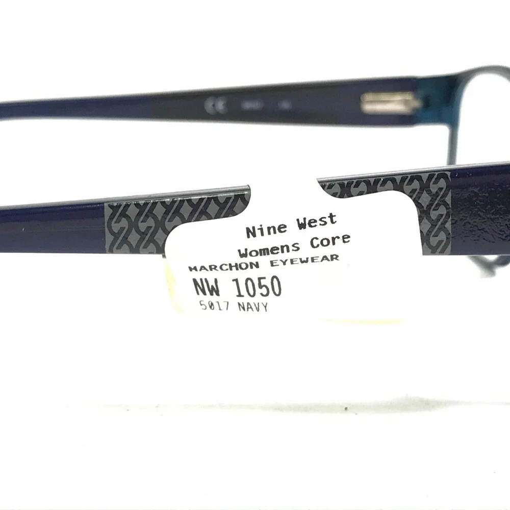 Nine West Eyeglasses Frames NW1050 434 Blue Black Square Cat Eye 50-17-135